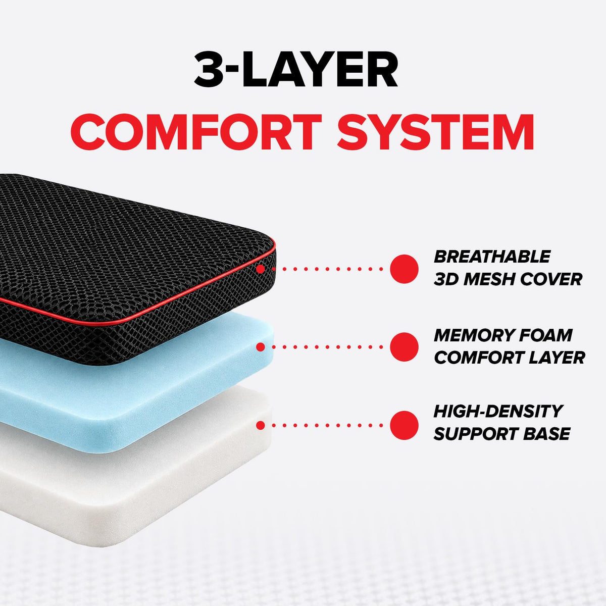 2.5" Thick Foam Stadium Seat Cushion, 2-Pack F240