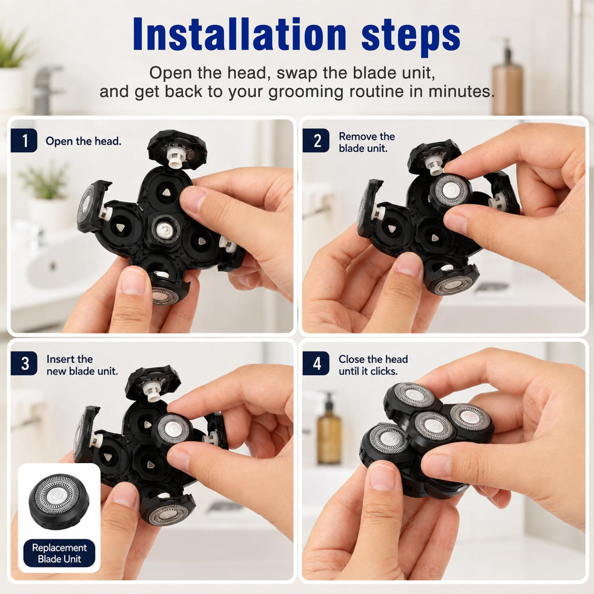 5 Pack Replacement Blades for Electric Razor S1580