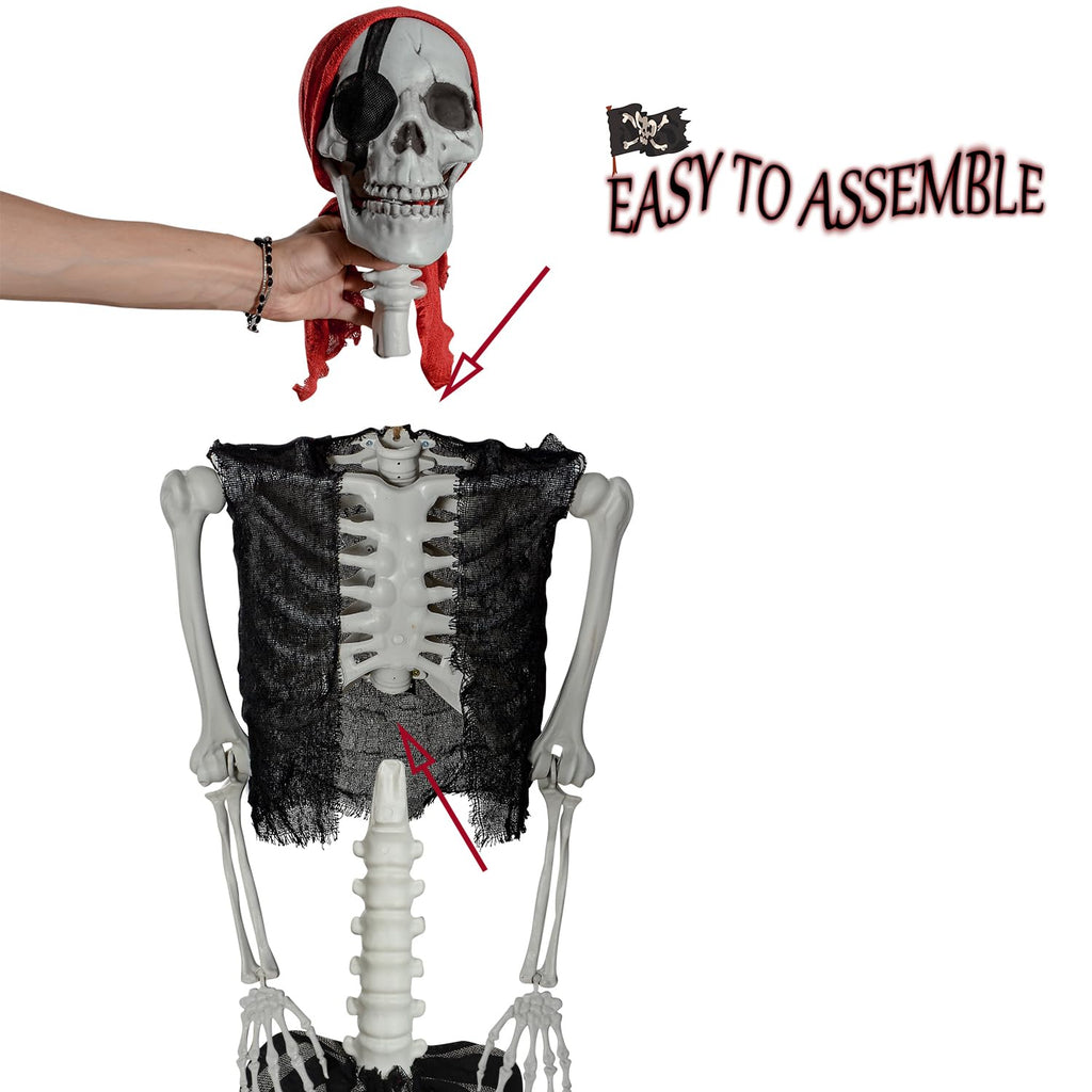 Life Size Pirate Skeleton with Movable Joints Z738