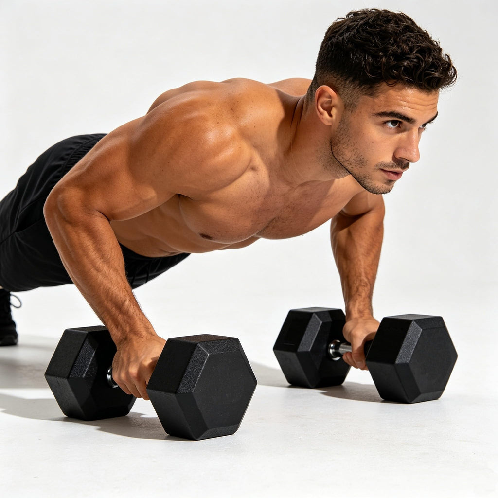 Rubber Coated Hex Dumbbell Set of 2 G6663