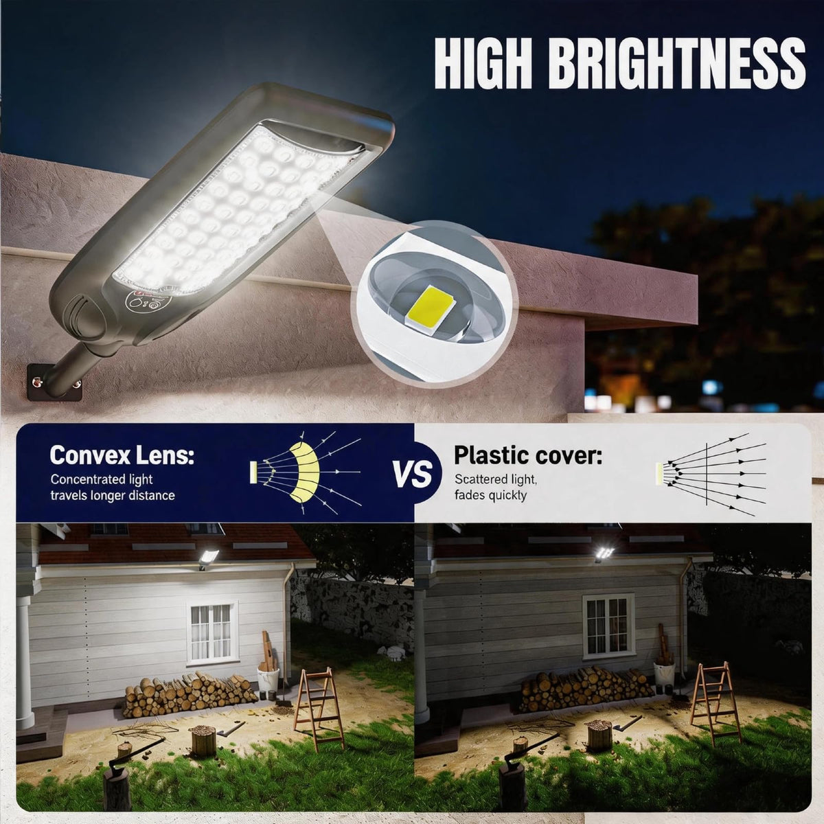 Solar Street Lights Outdoor with Remote Control, Motion Sensor, 6500K Dusk to Dawn, Waterproof Security Light L785