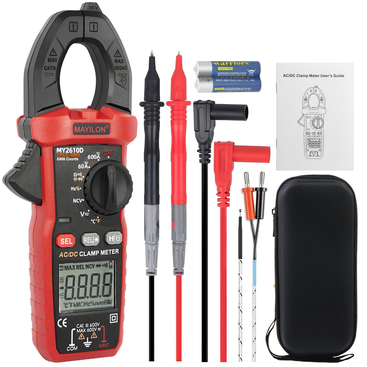 Digital Clamp Meter TRMS 6000 Counts C9690