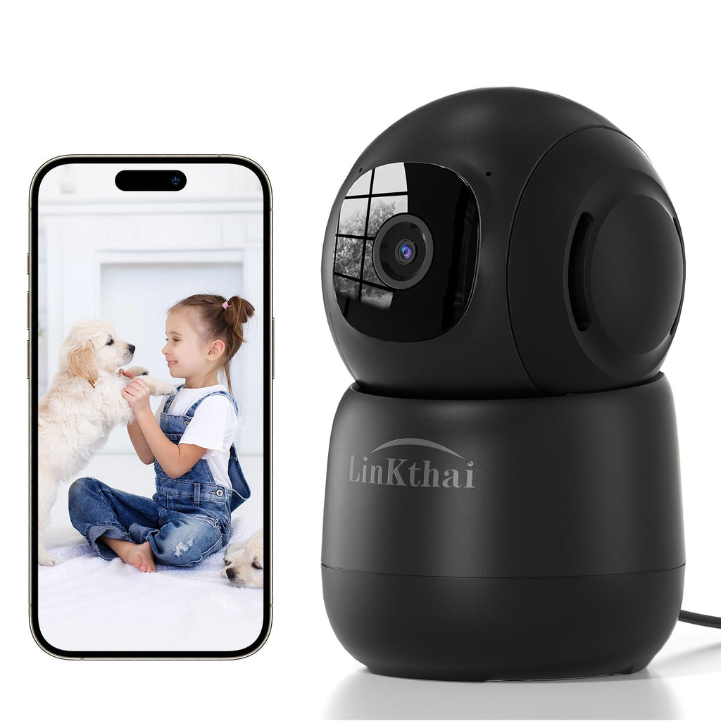Black 2K Indoor Security Camera T437993
