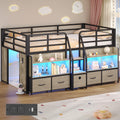 Twin Size Low Loft Bed with Storage I217809