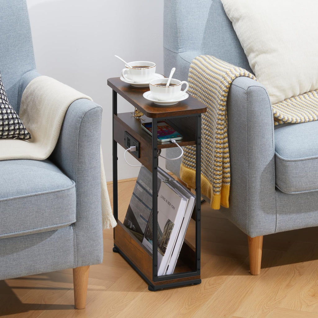 Narrow Side Table with Charging Station K71981