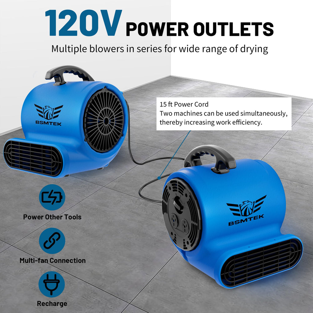 Industrial 1/3HP 1200CFM Air Mover Blower Fan E19750