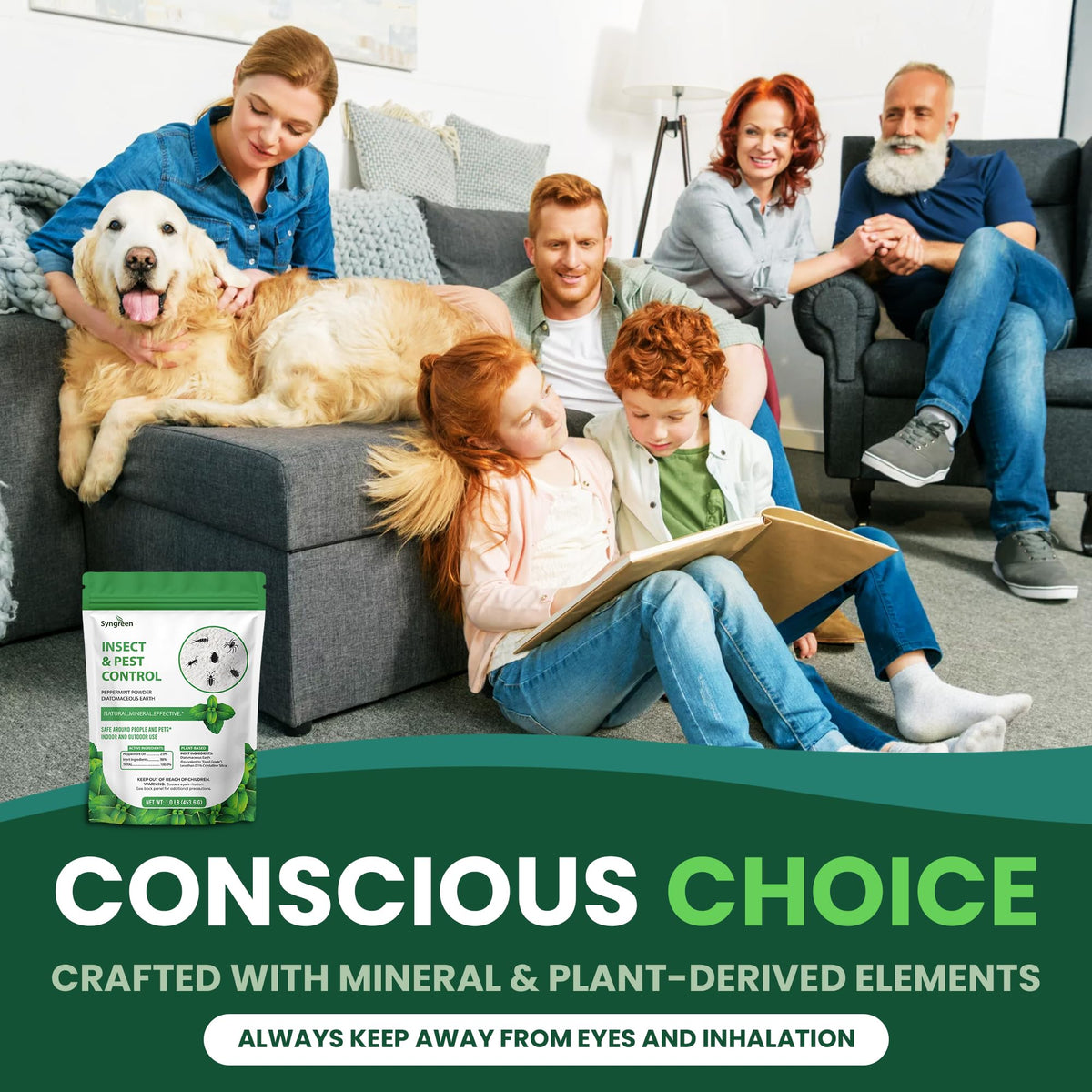 Food Grade Diatomaceous Earth Powder with Peppermint 1 lb A3591