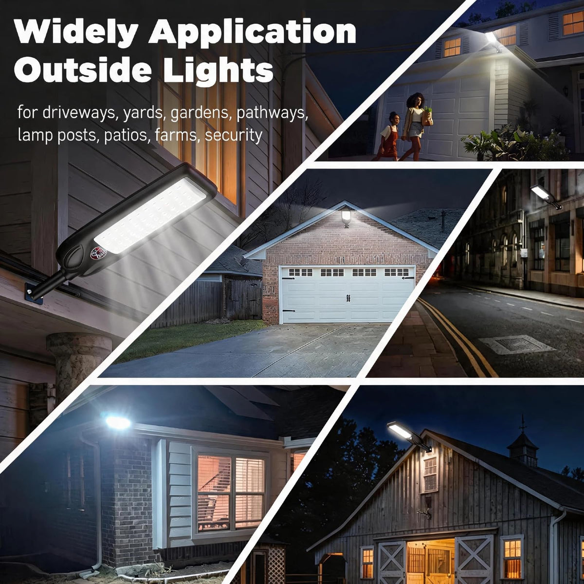 Solar Street Lights Outdoor with Remote Control, Motion Sensor, 6500K Dusk to Dawn, Waterproof Security Light L785