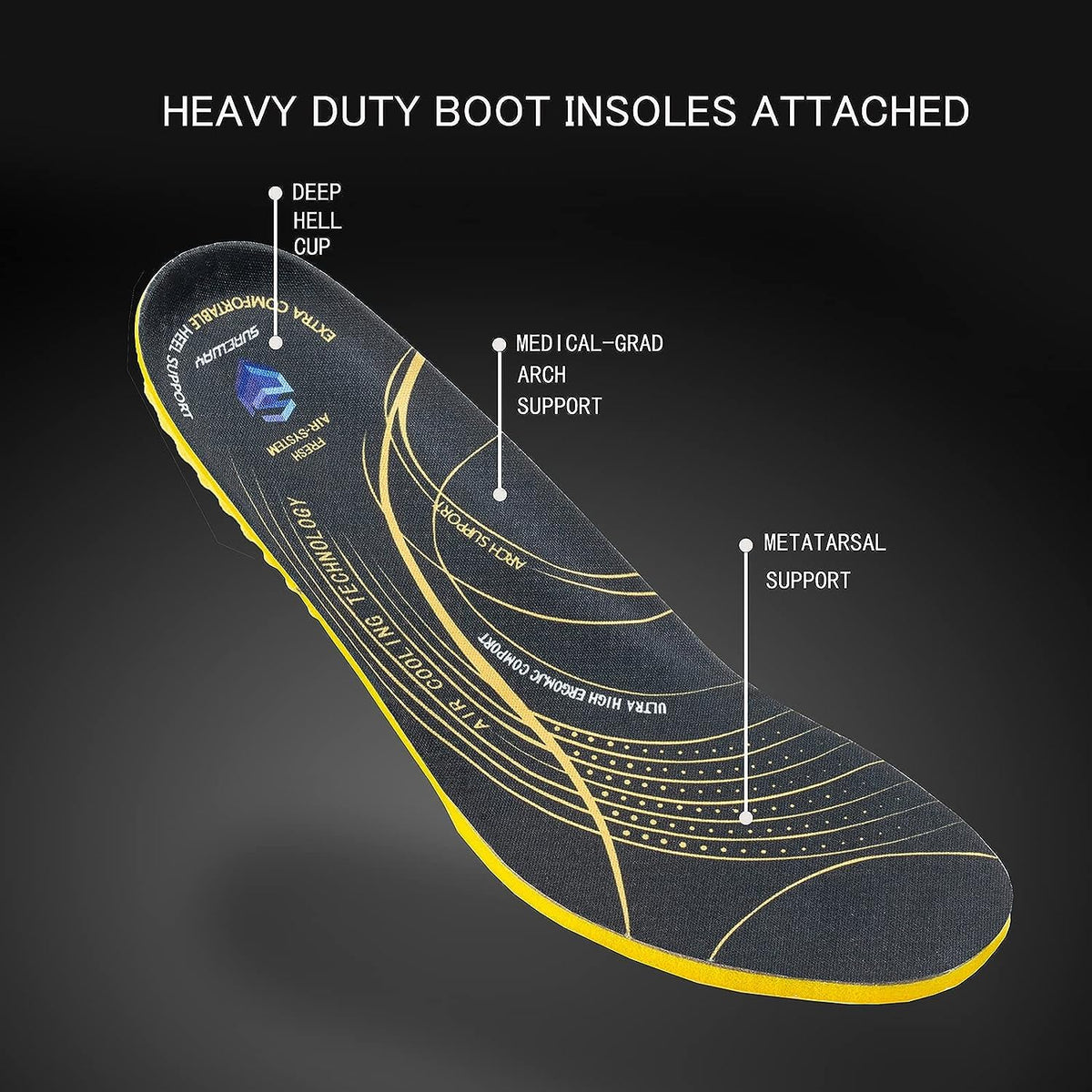 Heavy Duty Soft Composite Steel Toe Work Boots C45528