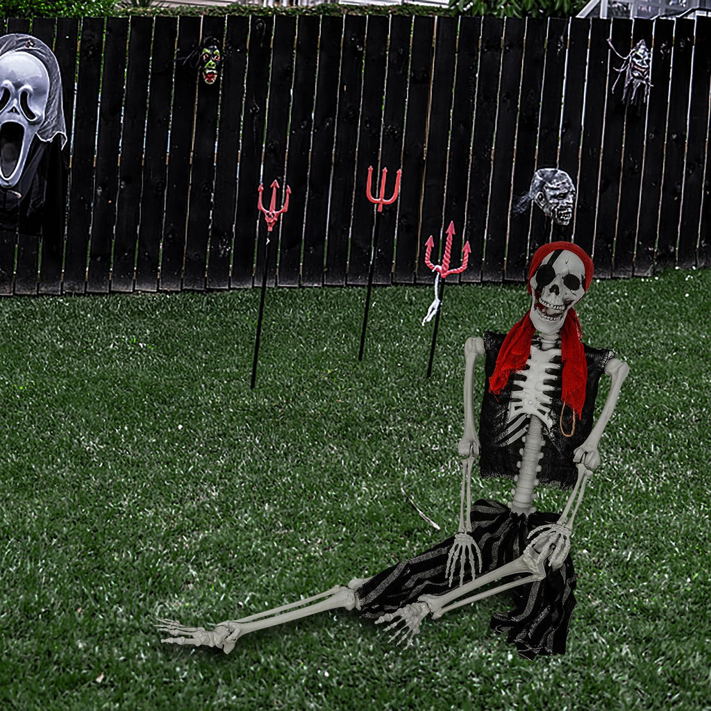 Life Size Pirate Skeleton with Movable Joints Z738
