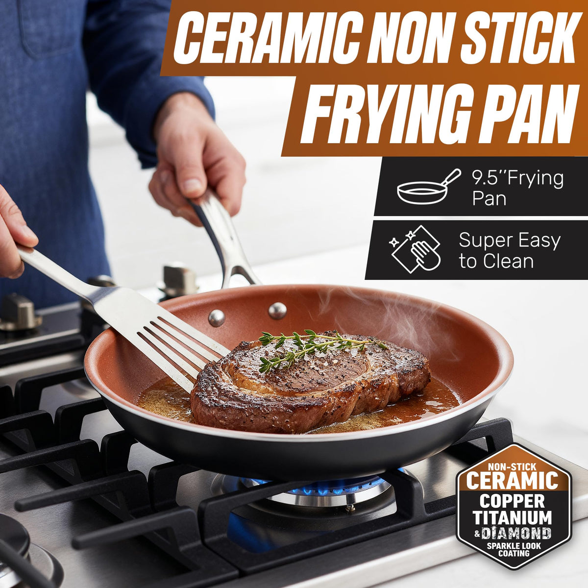 12 Pc Titanium Ceramic Nonstick Cookware Set P740349