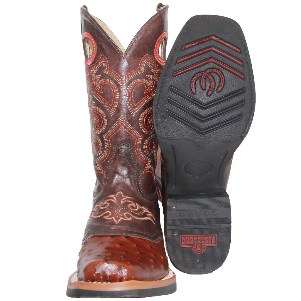 Cowhide Leather Square Toe Western Cowboy Boots B779077