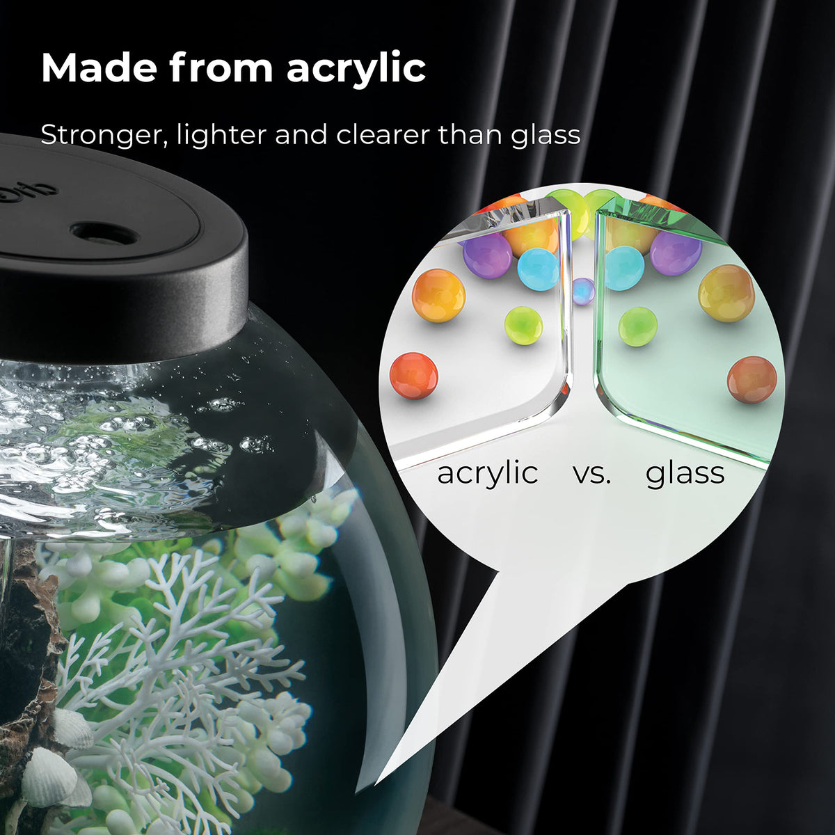 15 Acrylic Aquarium with White LED Lights D1982