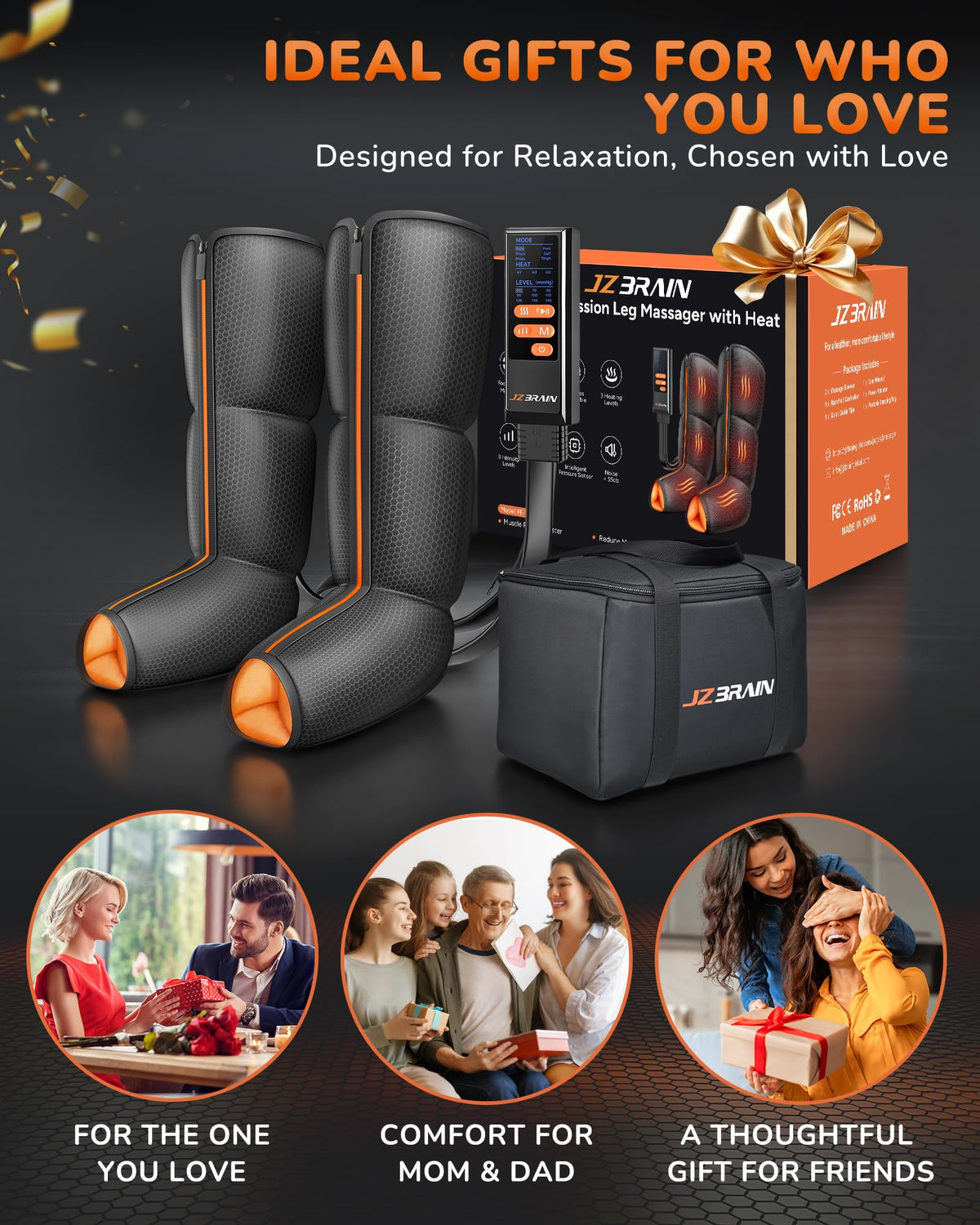 Air Compression Leg Massager with Heat B170309