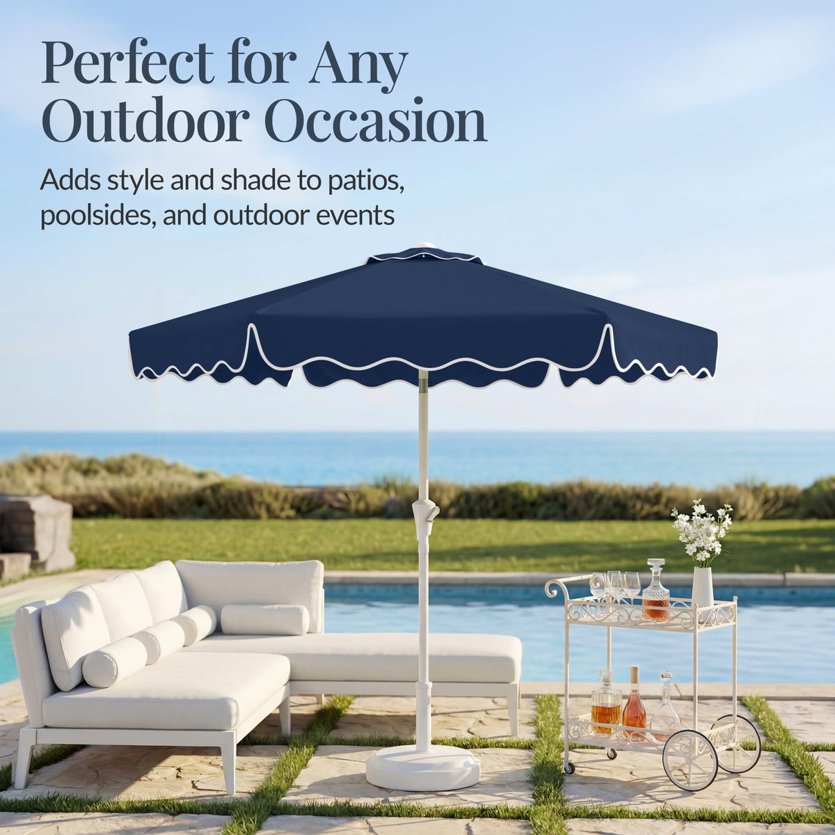 Patio Market Umbrella with Crank & Tilt J851