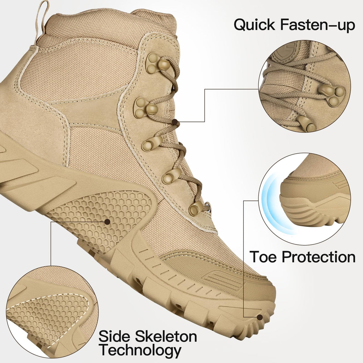 Waterproof Lightweight Tactical Work Boots B7029