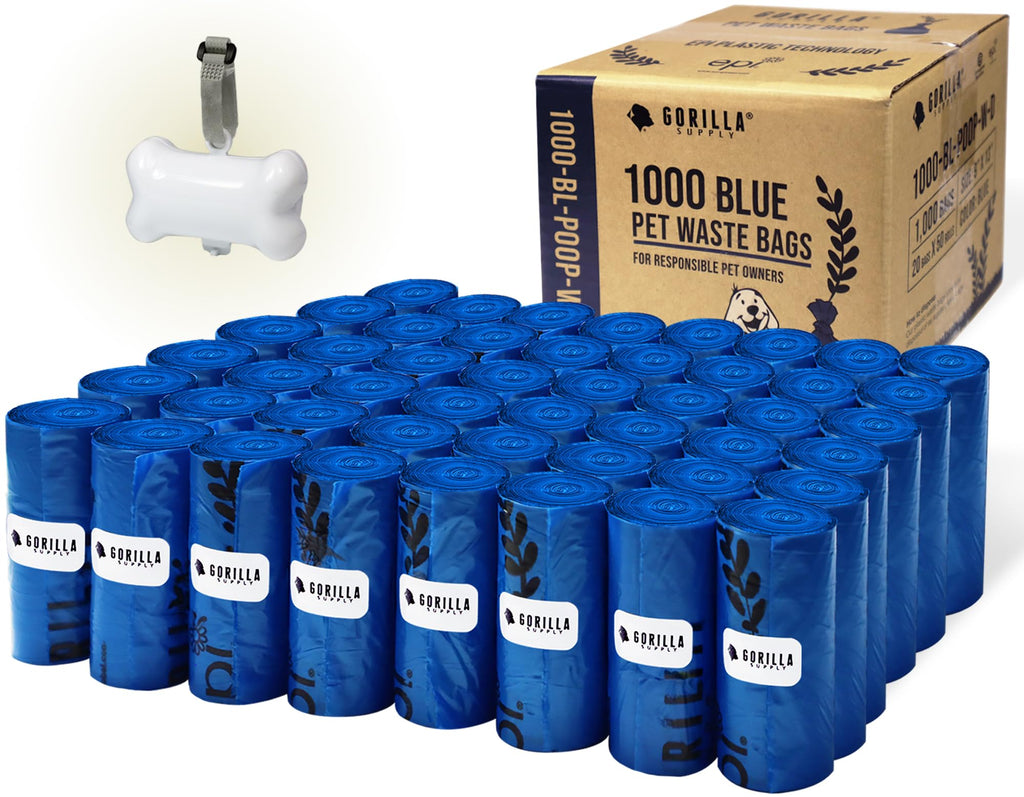 1000 Count Dog Poop Waste Bags with Dispenser J91872