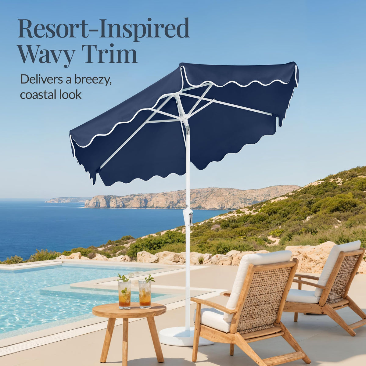 Patio Market Umbrella with Crank & Tilt J851