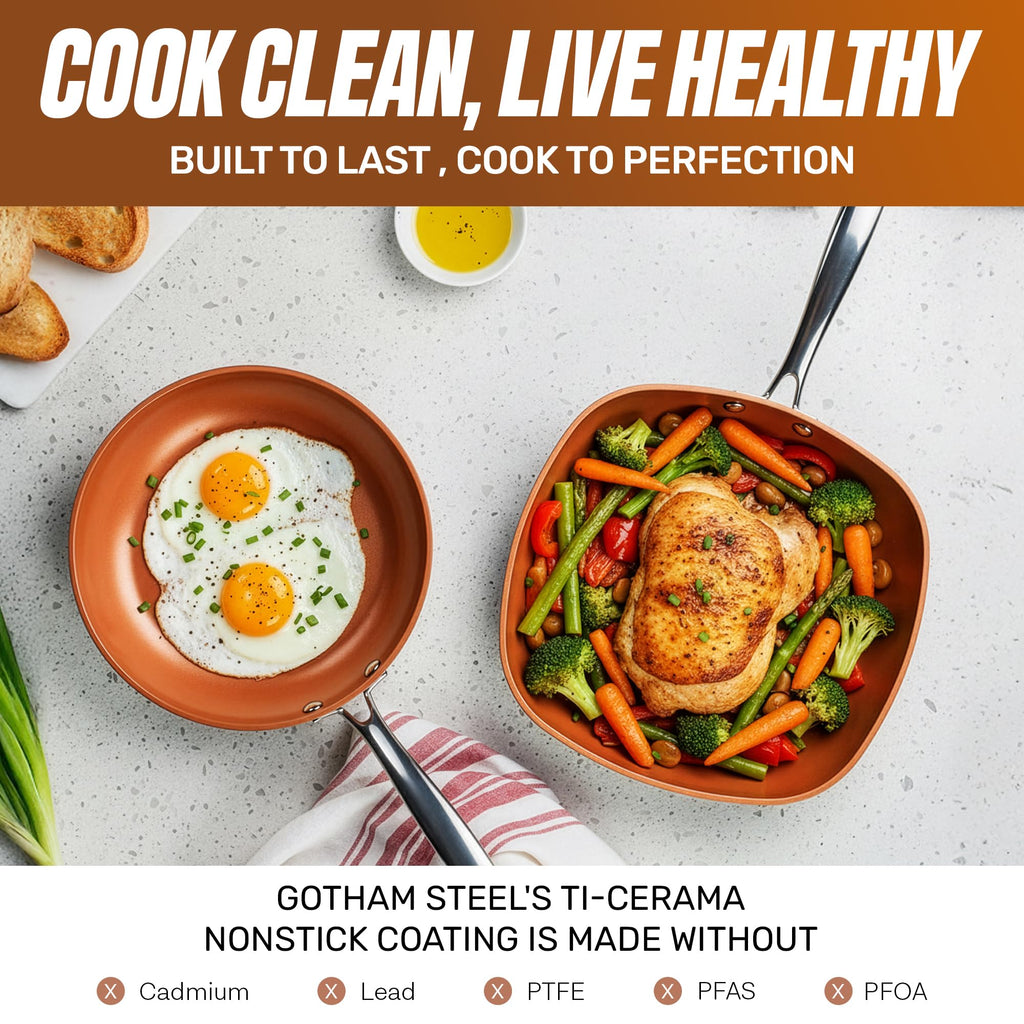 12 Pc Titanium Ceramic Nonstick Cookware Set P740349