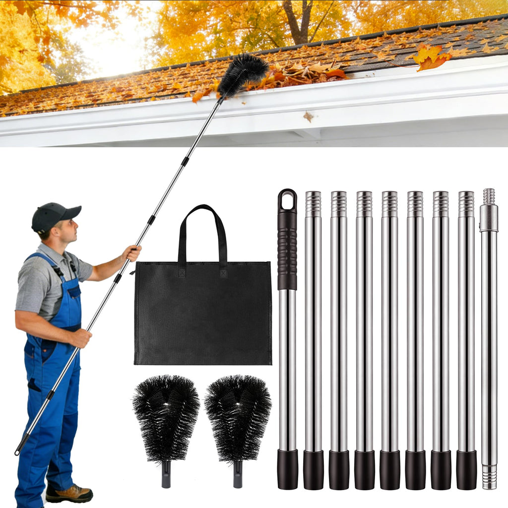12.7FT Long Adjustable Gutter Cleaner & Brush X768866