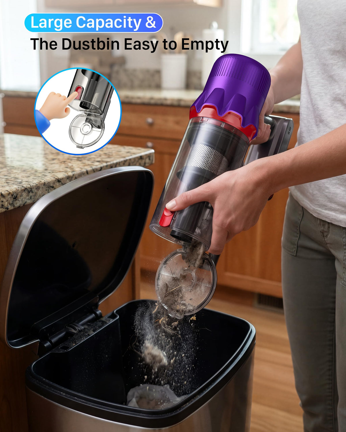 Cordless Stick Vacuum with HEPA Filter Q865