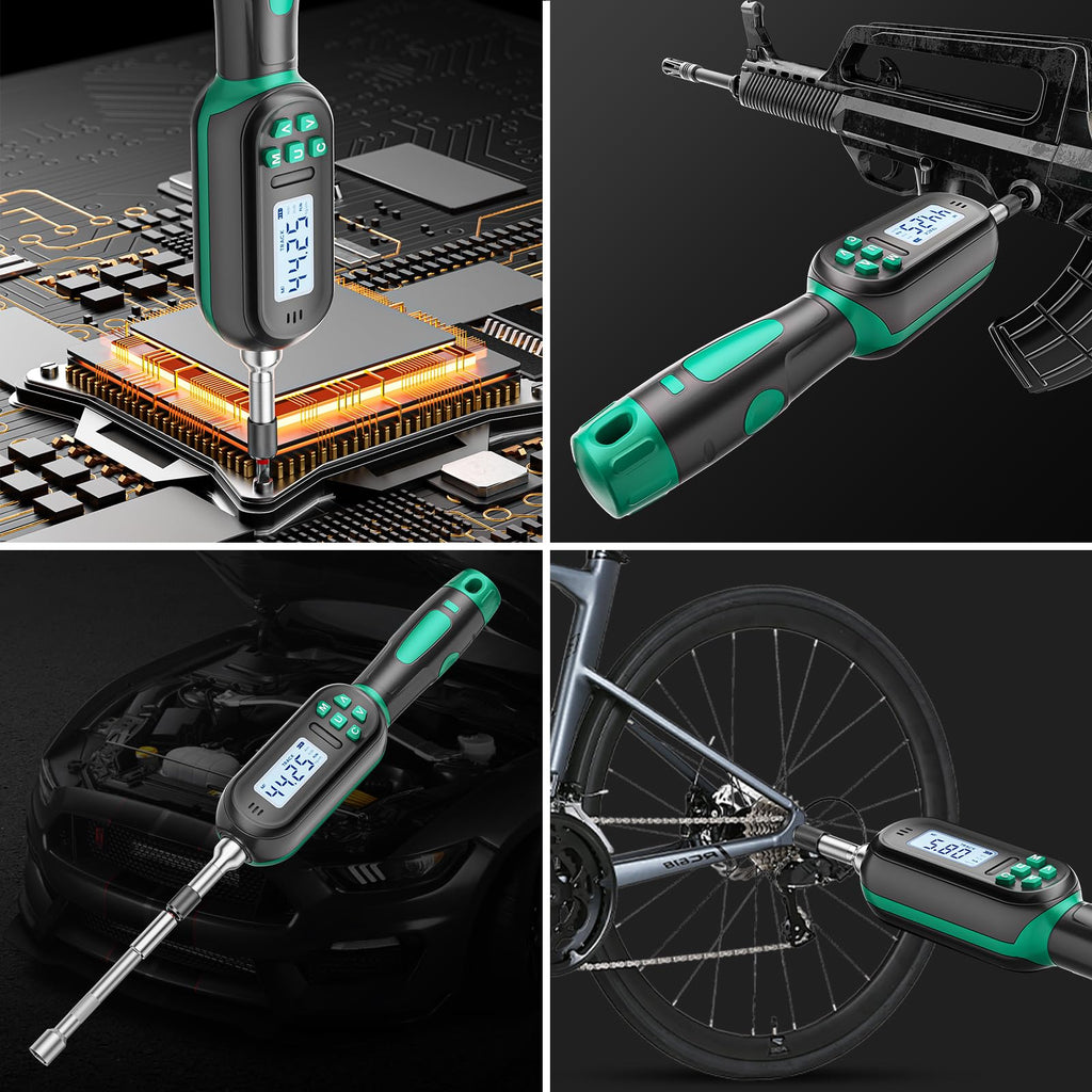 Digital Torque Screwdriver Set, 1/4″ Drive, 19 Bits, 5 Short Sockets C451