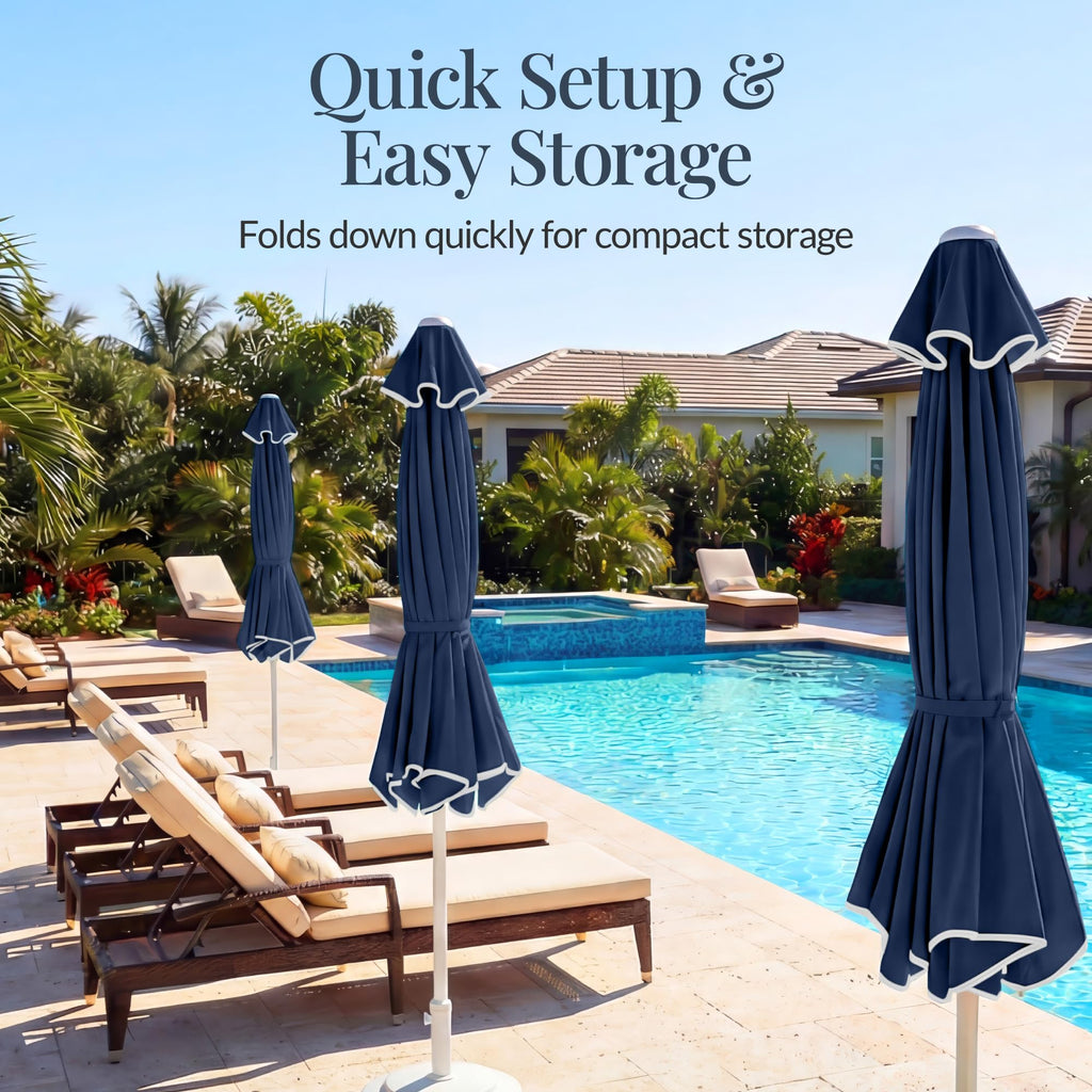 Patio Market Umbrella with Crank & Tilt J851