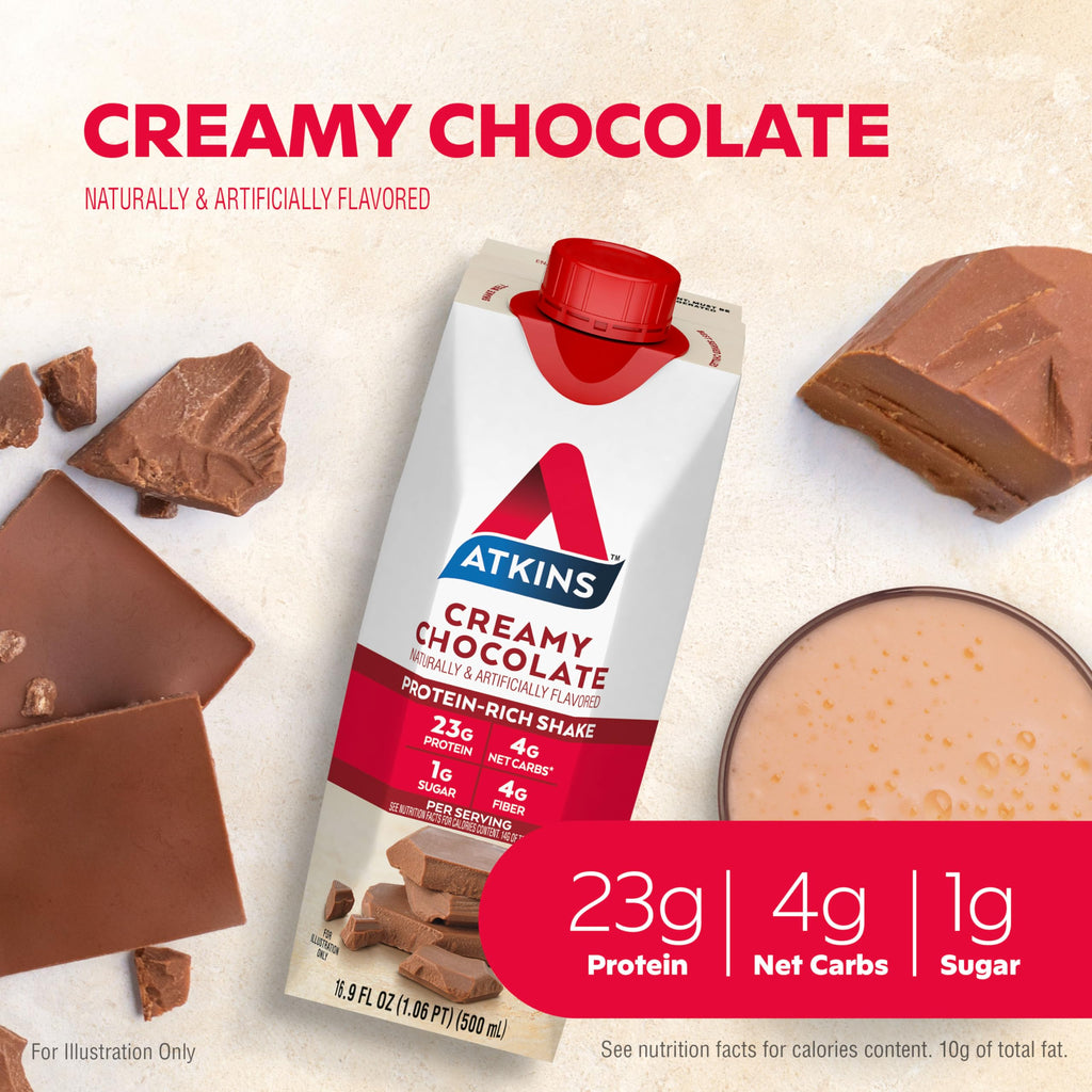 Creamy Chocolate Protein Shake 12 Count + Chocolate Caramel Mousse Bar 5 Count N5577