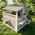 Wooden Two-Story Cat House T594876