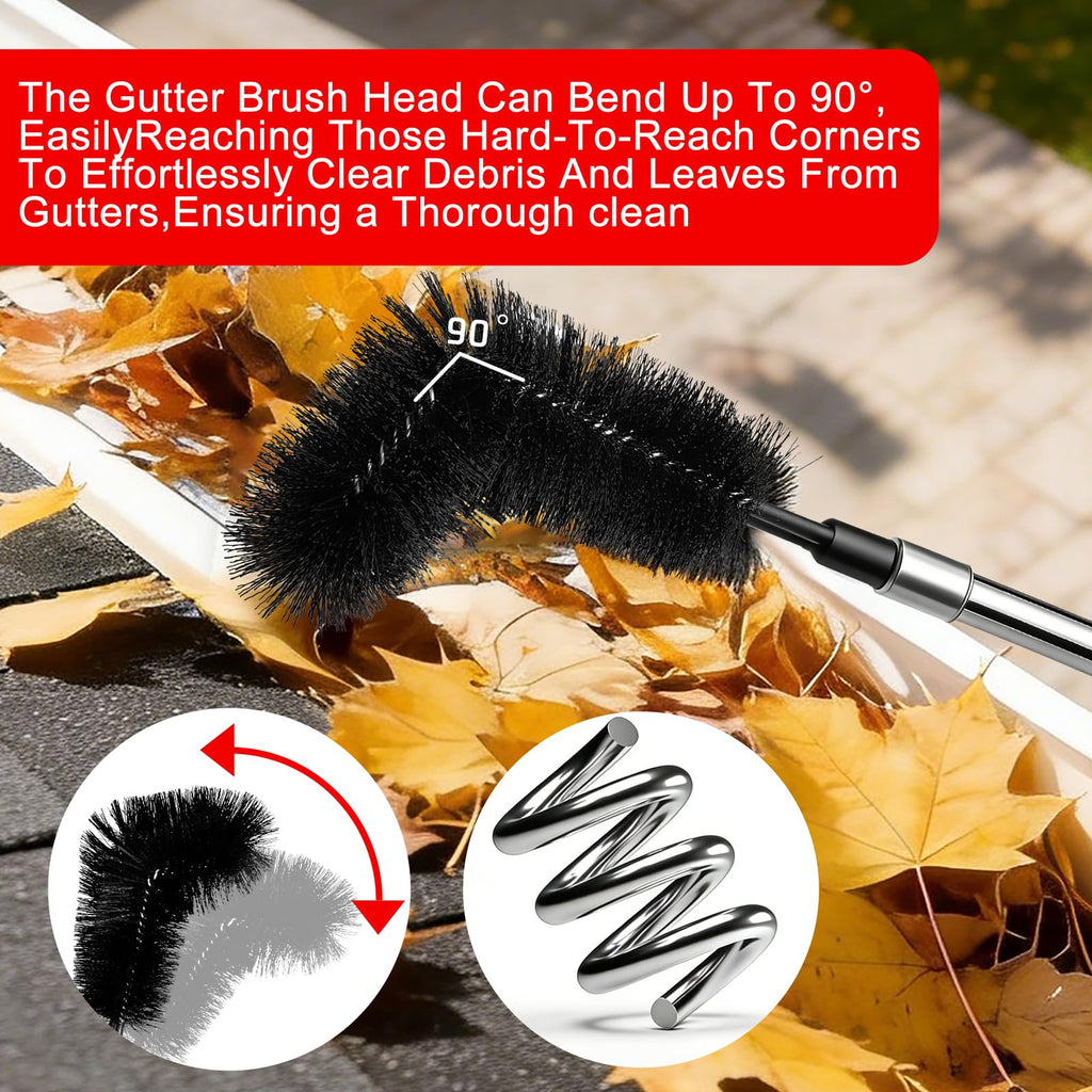 12.7FT Long Adjustable Gutter Cleaner & Brush X768866