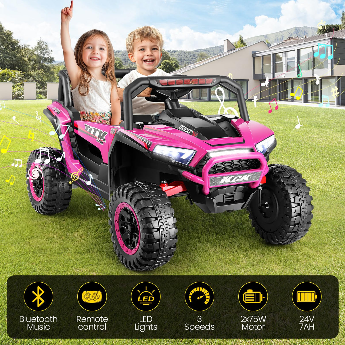 24V Pink Ride on Toy C204