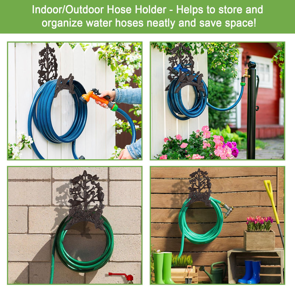 Cast Iron Wall Mount Garden Hose Holder T753