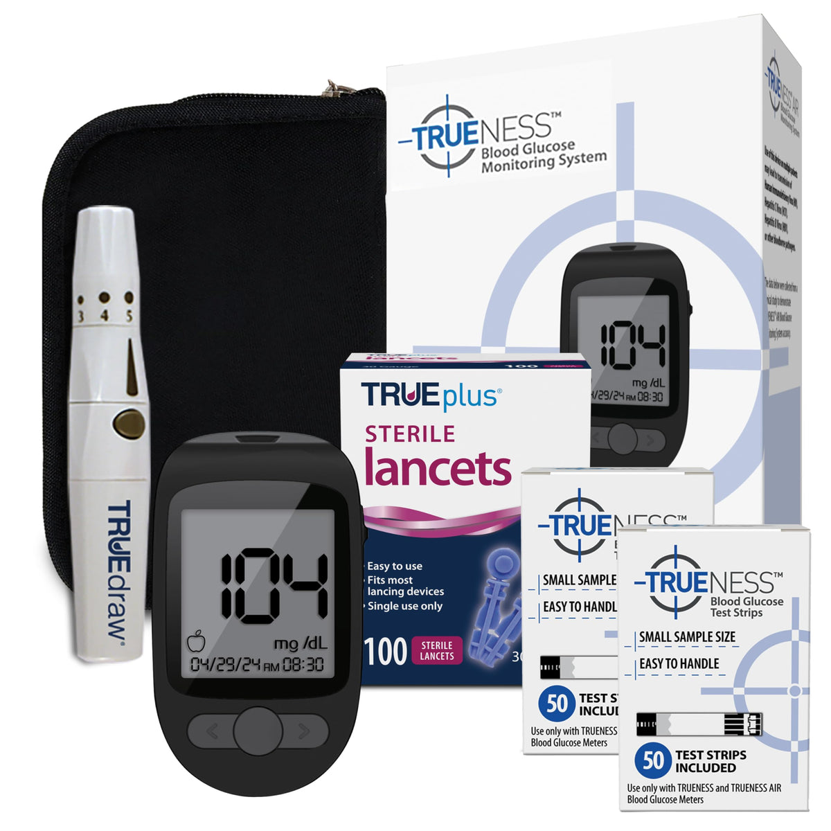 Blood Glucose Meter Kit with Testing Supplies D820