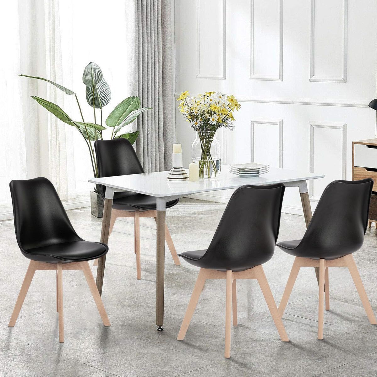 Dining Chairs Set of 4 PU Leather O988381