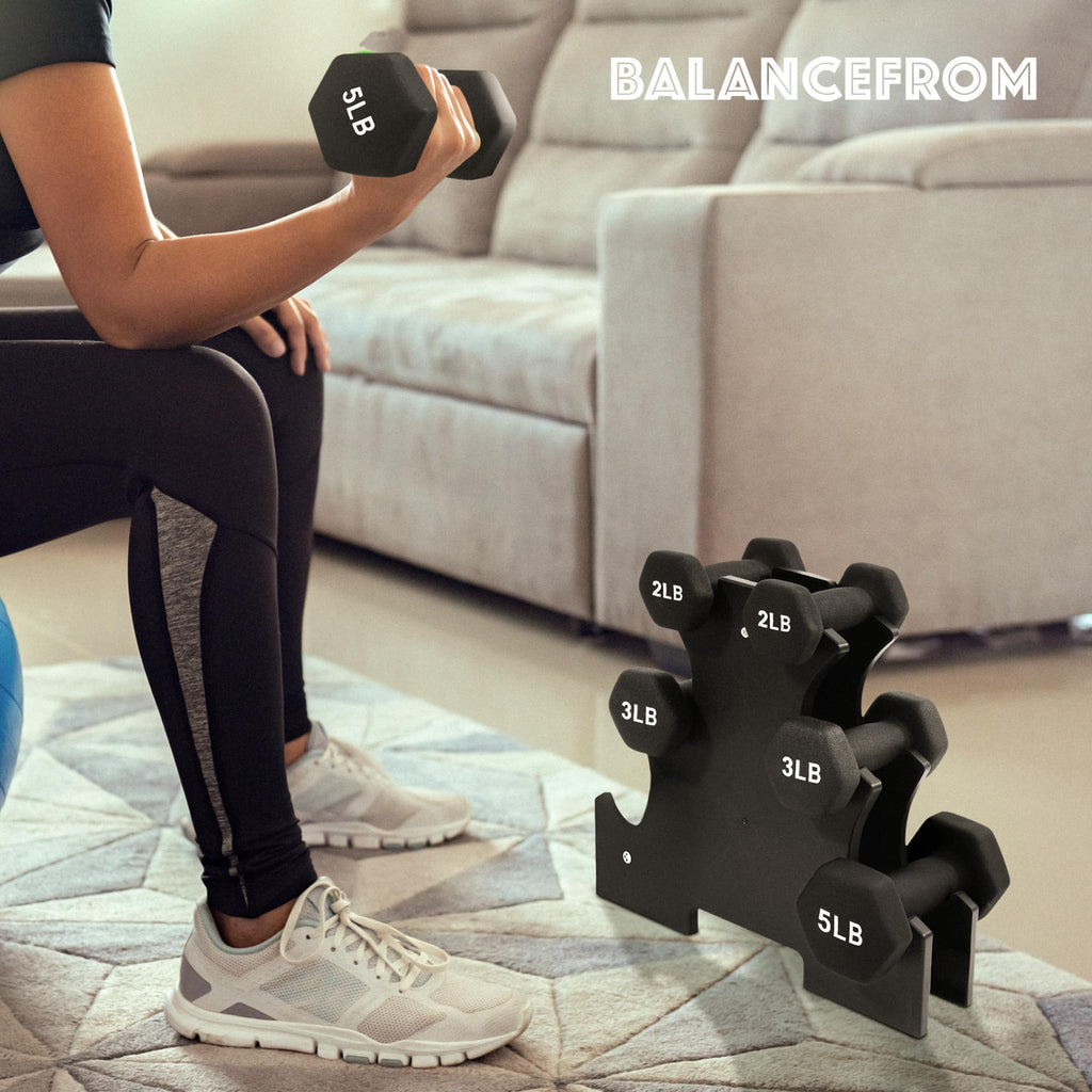 Neoprene Dumbbell Set with Rack W899030