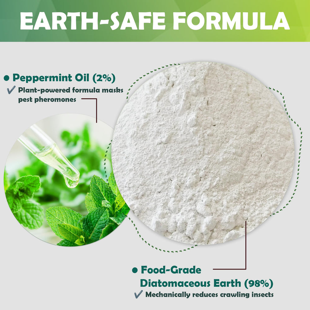 Food Grade Diatomaceous Earth Powder with Peppermint 1 lb A3591