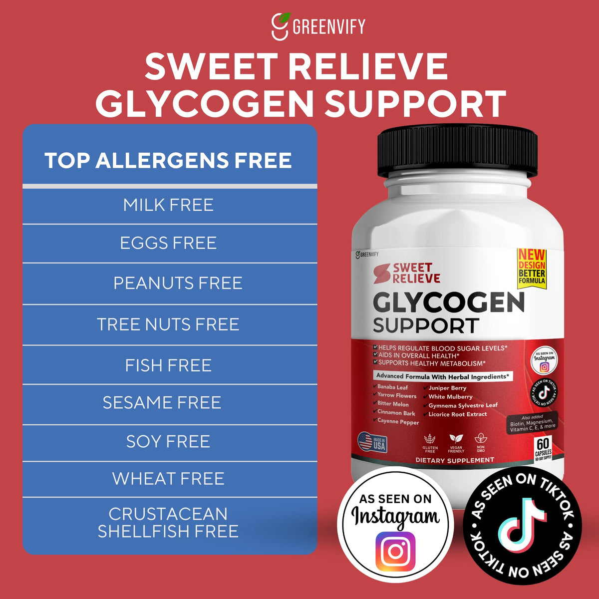 60 Capsules Glycogen Support T9091