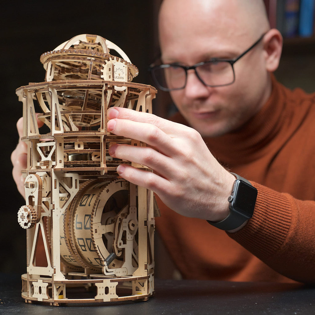 Wooden 3D Puzzle Mechanical Clock Kit K538
