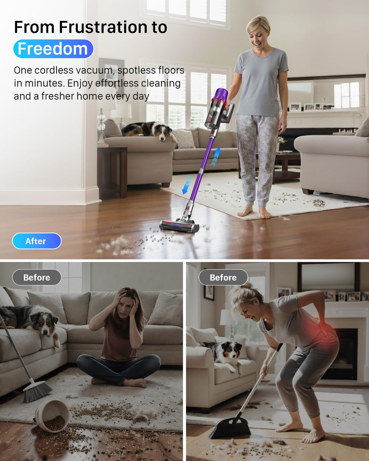 Cordless Stick Vacuum with HEPA Filter Q865