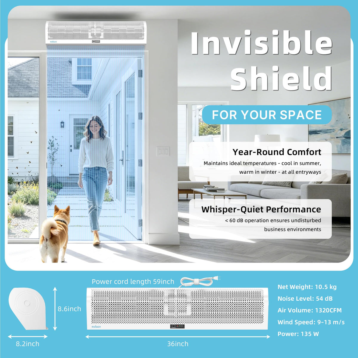 36'' Wall-Mounted Air Curtain V95217