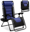 Foldable Adjustable Zero Gravity Lounge Chair with Cup Holder and Side Table T9172
