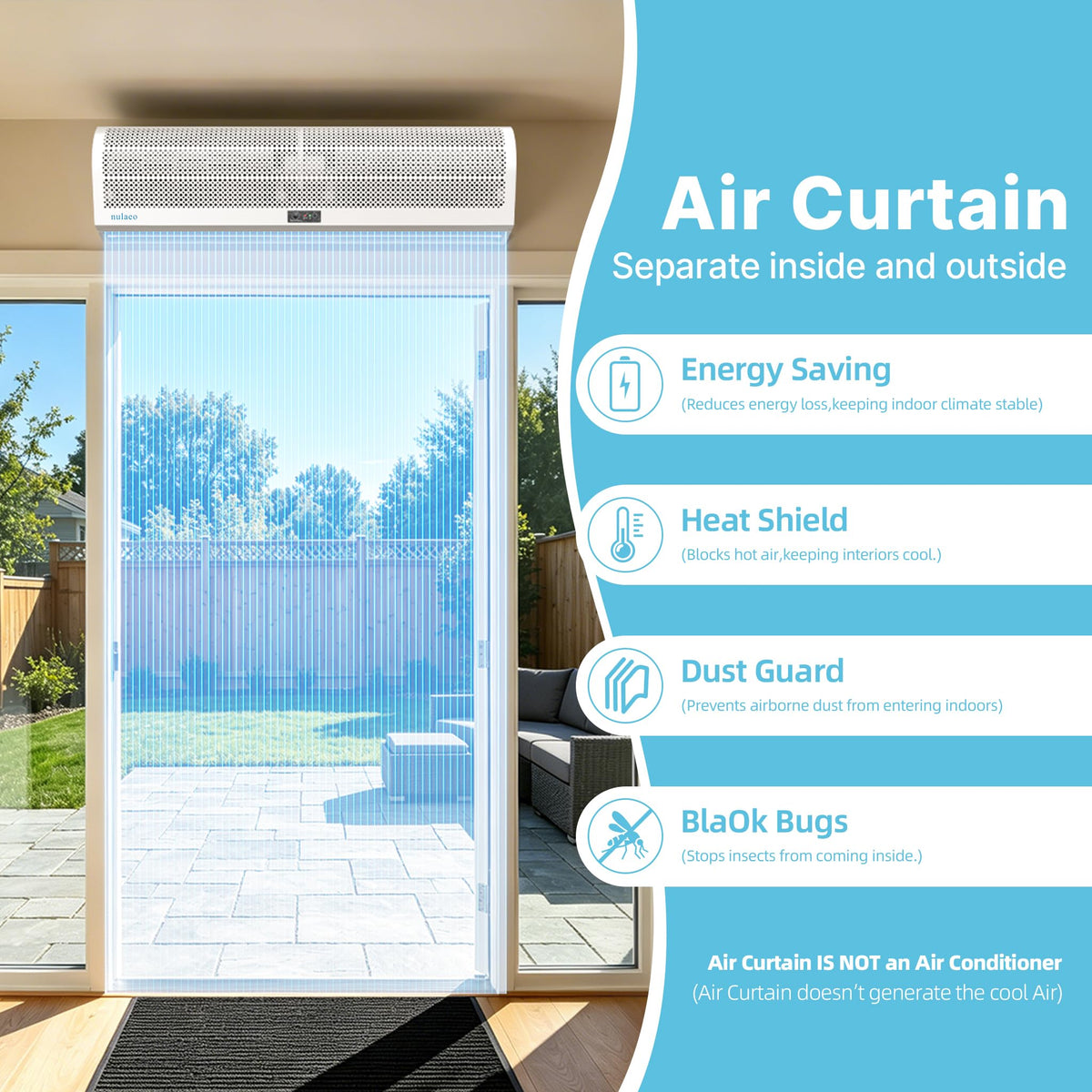 36'' Wall-Mounted Air Curtain V95217