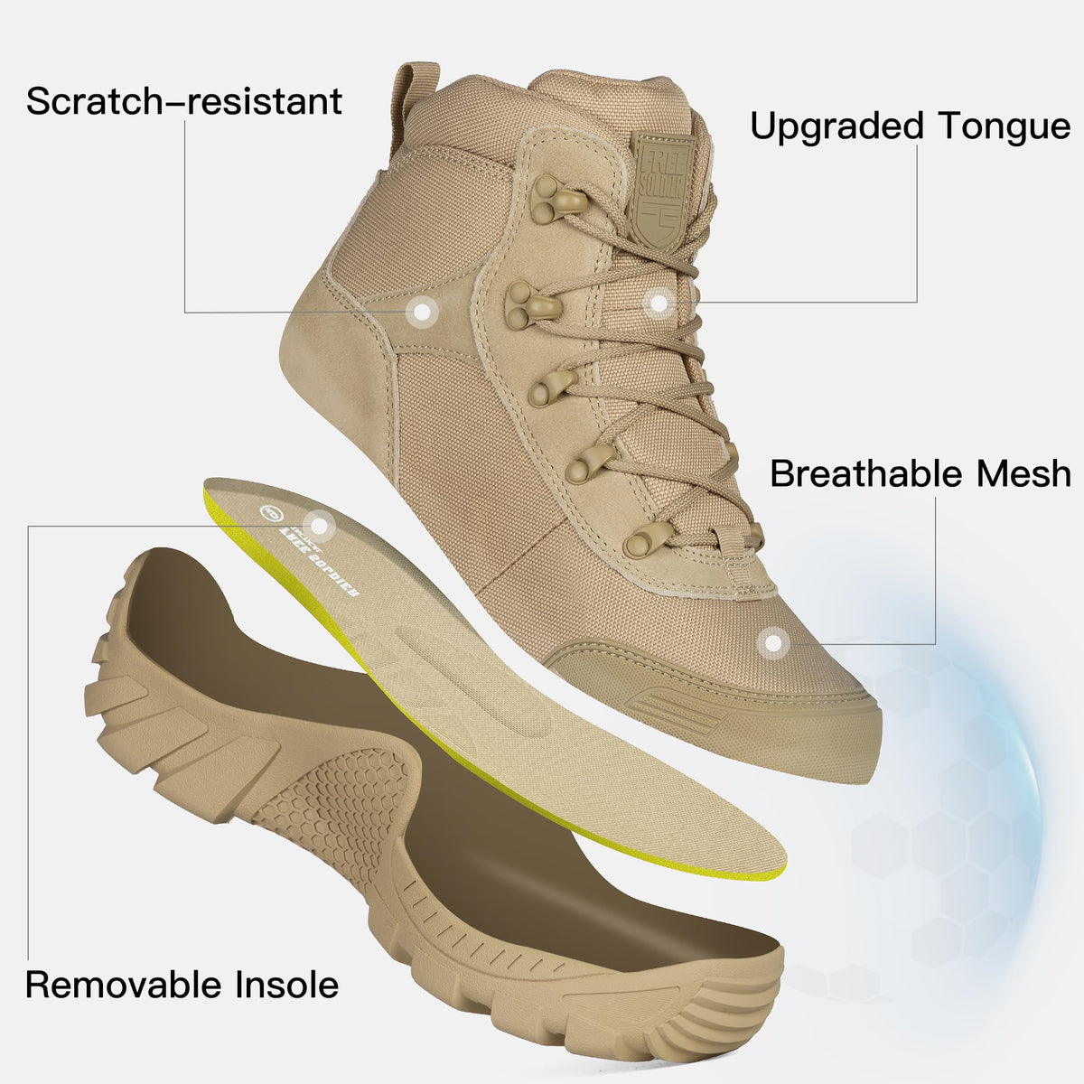 Waterproof Lightweight Tactical Work Boots B7029